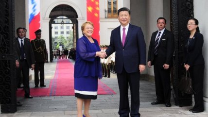   Presidenta Bachelet recibió al mandatario chino en La Moneda 