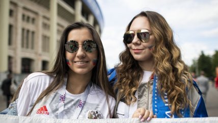 Las hinchas se toman la previa de la inauguración del Mundial de Rusia 2018