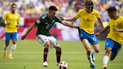 Brasil derribó a un luchador México y se instaló en los cuartos de final