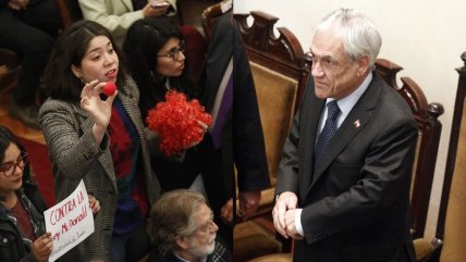   Estudiante funó a Piñera con una peluca y una nariz de payaso 