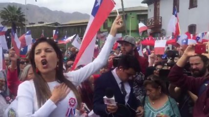   En Antofagasta cantaron el himno nacional tras rechazo a la demanda de Bolivia en La Haya 
