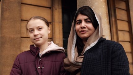  Un encuentro especial: Greta Thunberg se reunió con Malala  
