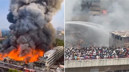   Incendio arrasó popular mercado de ropa en Bangladesh 