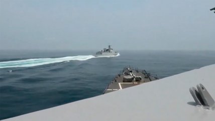   EEUU muestra imágenes del amago de choque con un buque chino en el estrecho de Taiwán 