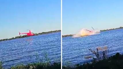  Helicóptero se estrelló en el Río Paraná y el piloto murió 