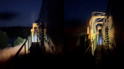   Tren cruzó el puente Río Bueno después de 17 años 