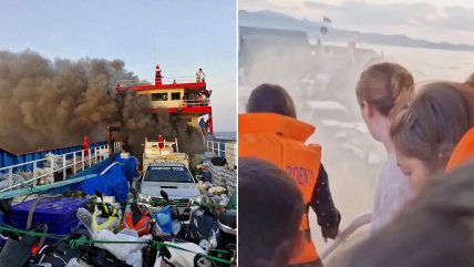   Incendio afectó a transbordador repleto de pasajeros en Tailandia 