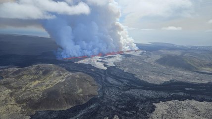 Nueva erupción en volcán de Islandia, la quinta en últimos meses Nueva erupción en volcán de Islandia, la quinta en últimos meses