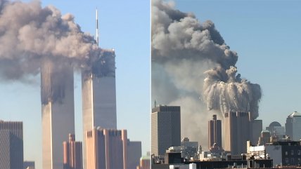   Veintitrés años después, un registro inédito de la caída de las Torres Gemelas 