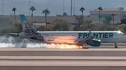   Avión sufrió desperfecto e incendio durante aterrizaje en Las Vegas 