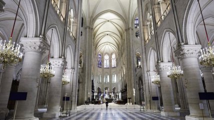   Catedral de Notre Dame mostró por primera vez su interior tras incendio y restauración 