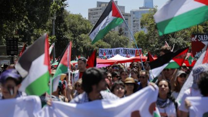   Marcha en solidaridad con Palestina se tomó calles de Santiago 