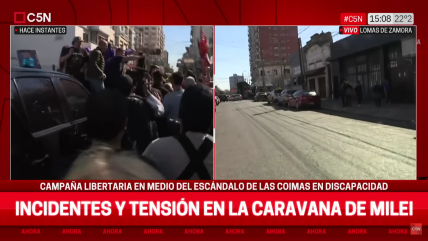   Así fue el ataque a Milei en Buenos Aires 