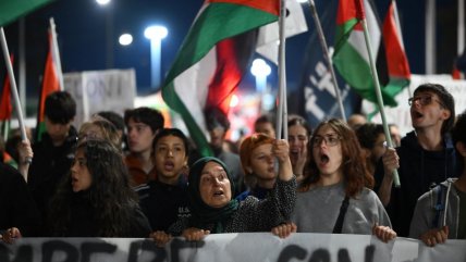   Masiva manifestación propalestina se tomó las calles de Roma 