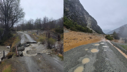  Alerta roja en Aysén: Temporal causó crecida de ríos y daños en rutas  