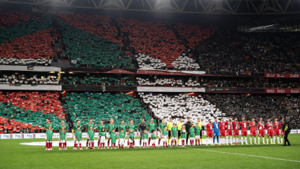   Euskadi desplegó muestras de apoyo a Palestina en su amistoso en San Mamés 